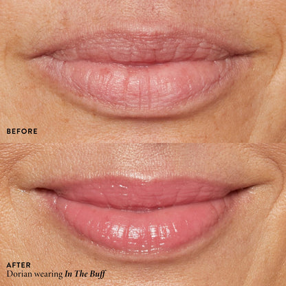 Close up of Laura Geller Jelly Balm semi-shine finish