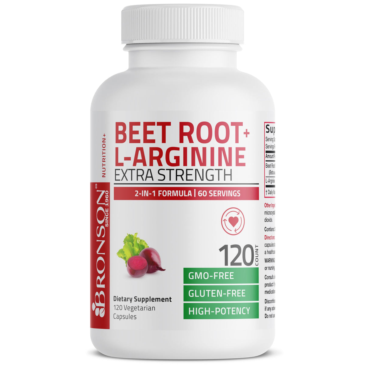 Bronson vegetarian capsules bottle nutrition panel