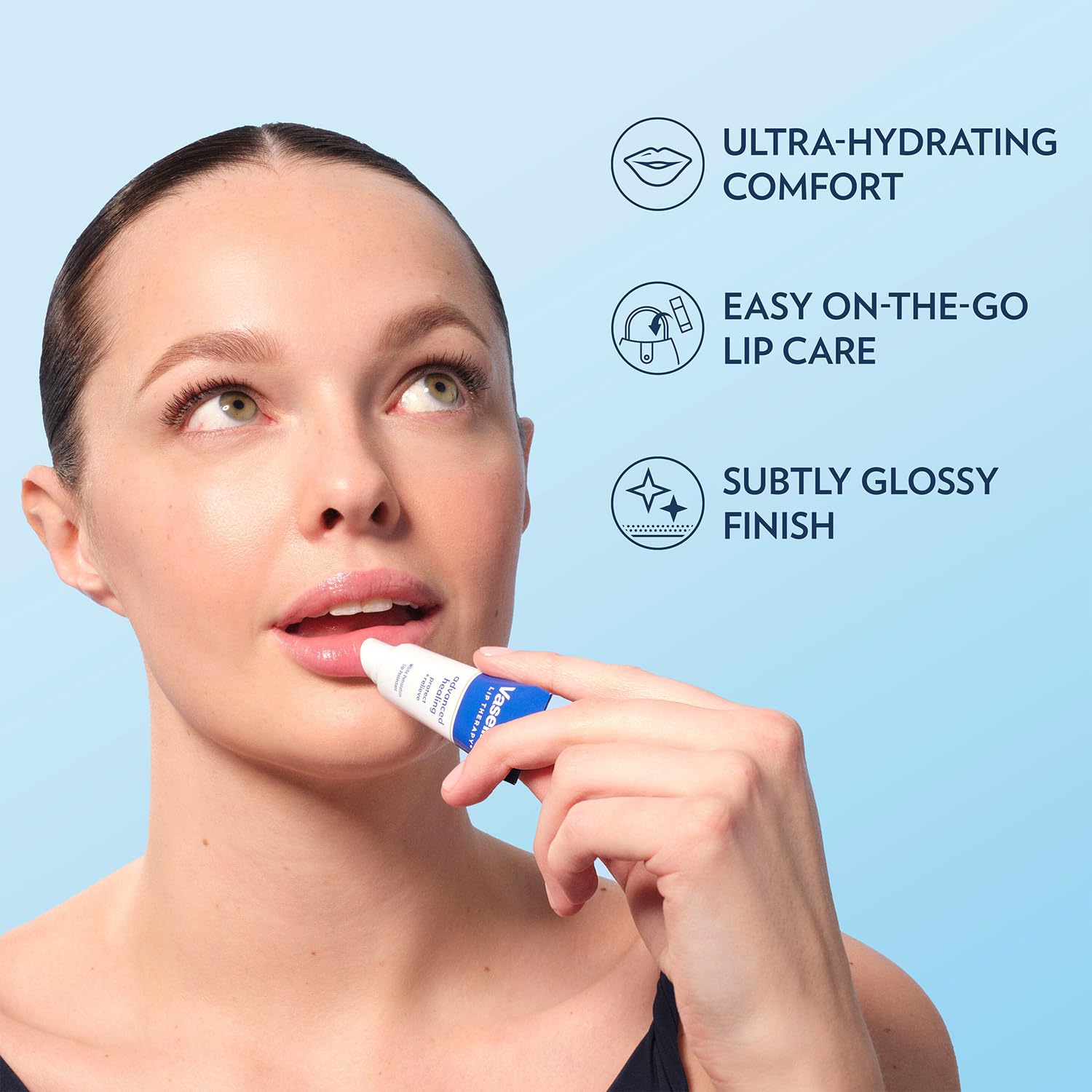 Vaseline Lip Therapy Advanced Healing 3-pack retail packaging