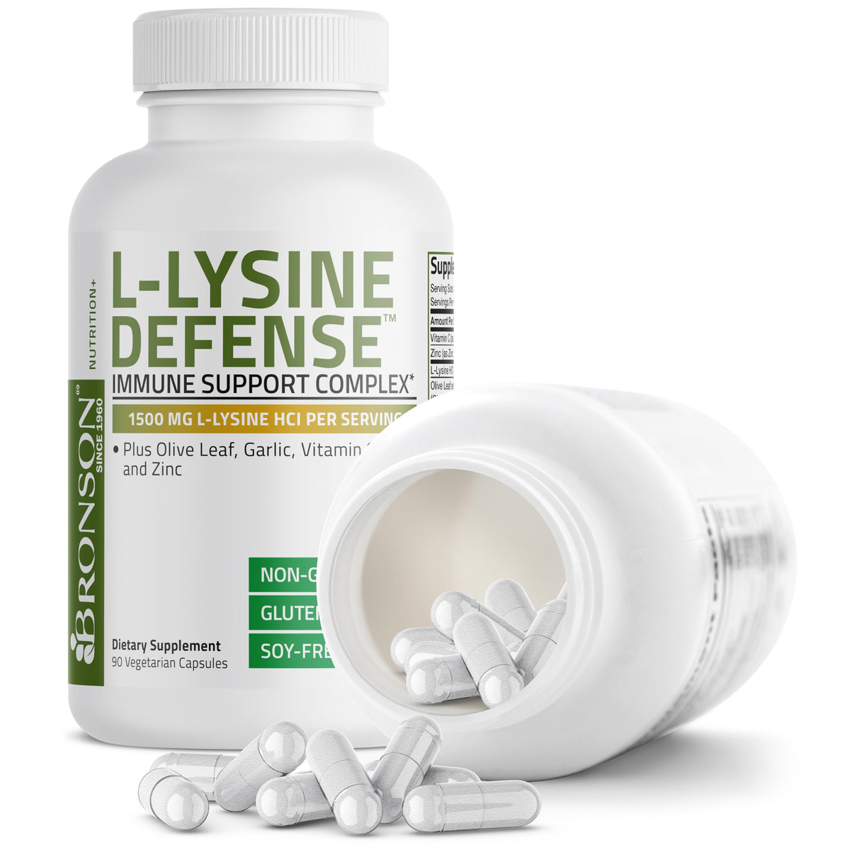 Clear view of vegetarian capsules poured out to showcase texture and quality.
