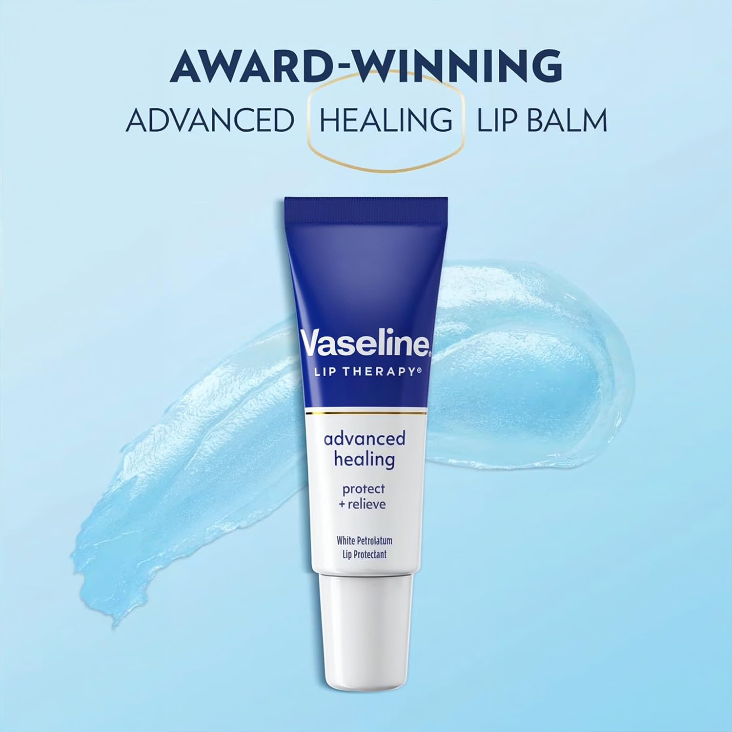 Back of pack details for Vaseline Lip Therapy Advanced Healing