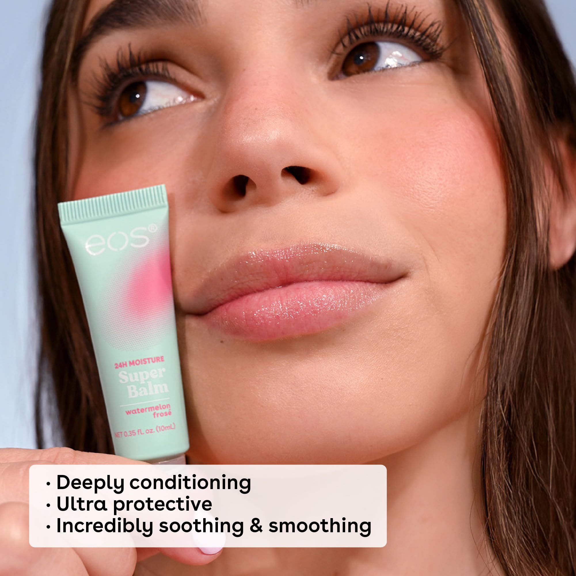 Eos Honey Apple lip treatment packaging side profile
