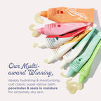 Lanolips 101 Ointment Coconutter angled display showing the back of the cosmetic tube.