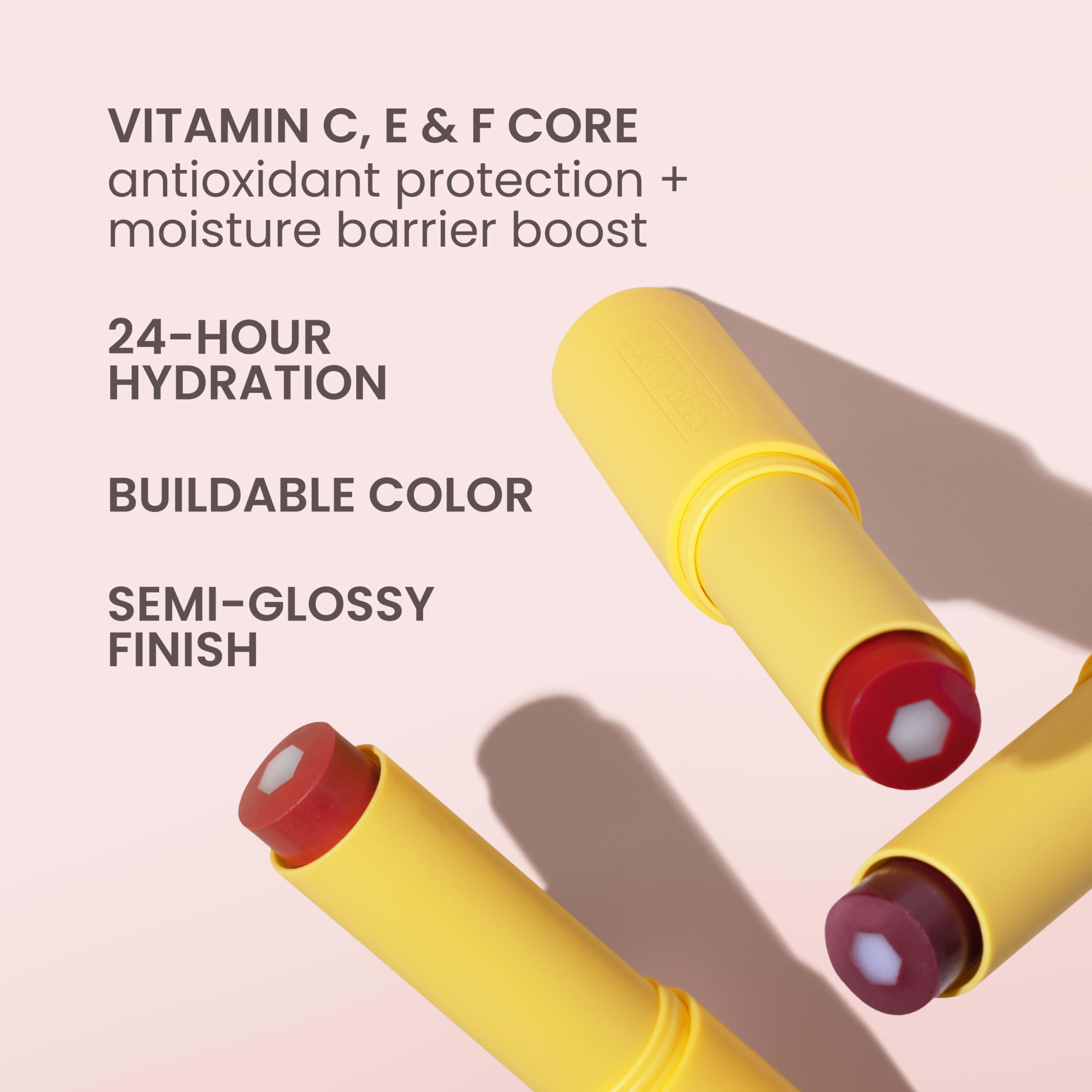 Misty Mauve lip balm vitamin core details swatched on hand