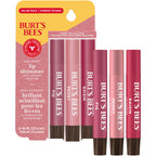 Burt's Bees tinted lip balm tubes arranged side by side
