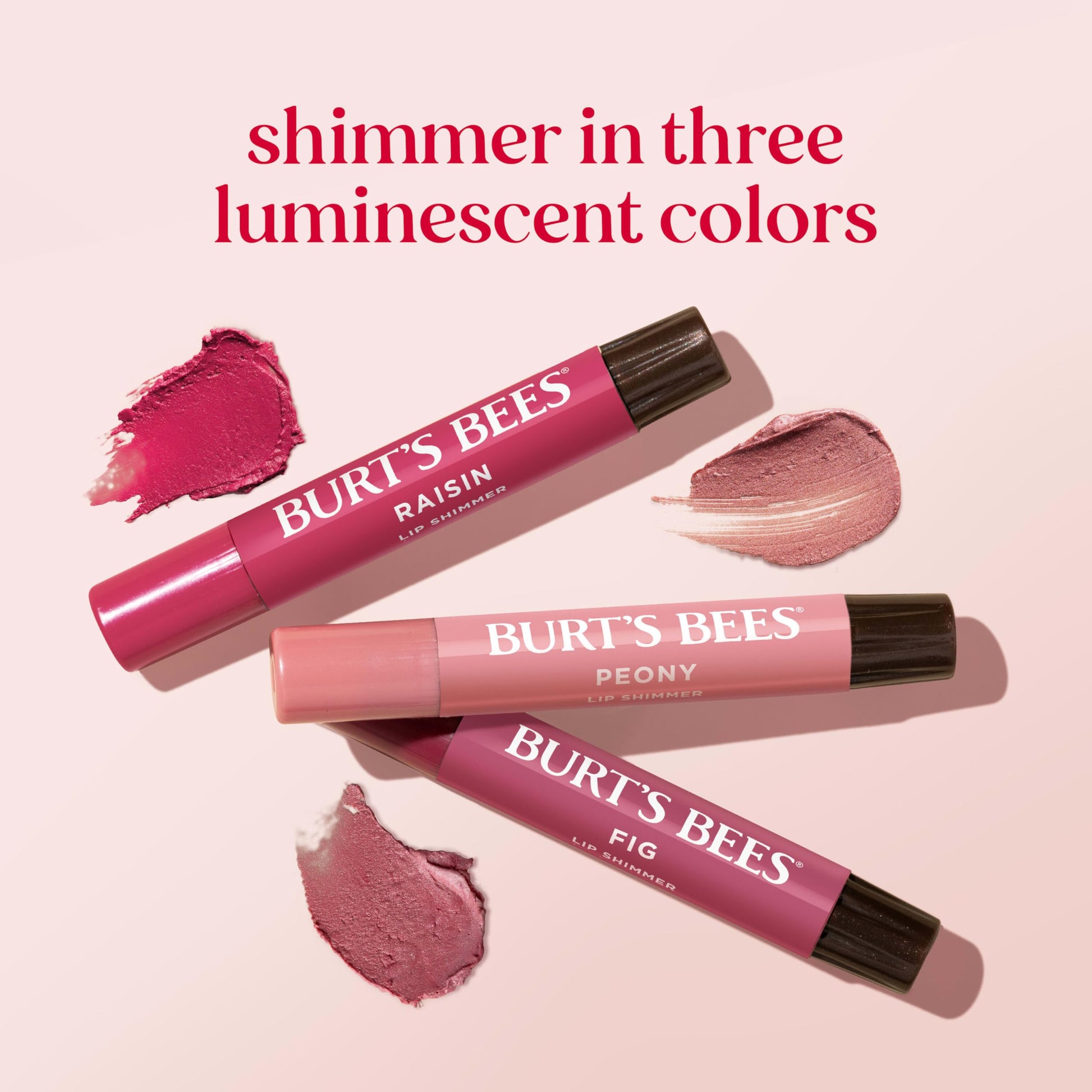 Burt's Bees lip care value set displaying the clean beauty product certification labels.