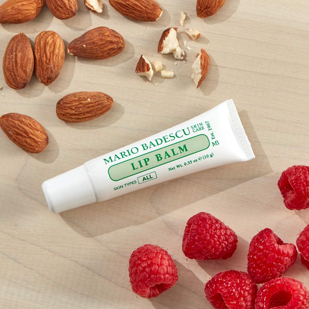 Authentic Mario Badescu lip balm tube ready for daily and nightly skincare use