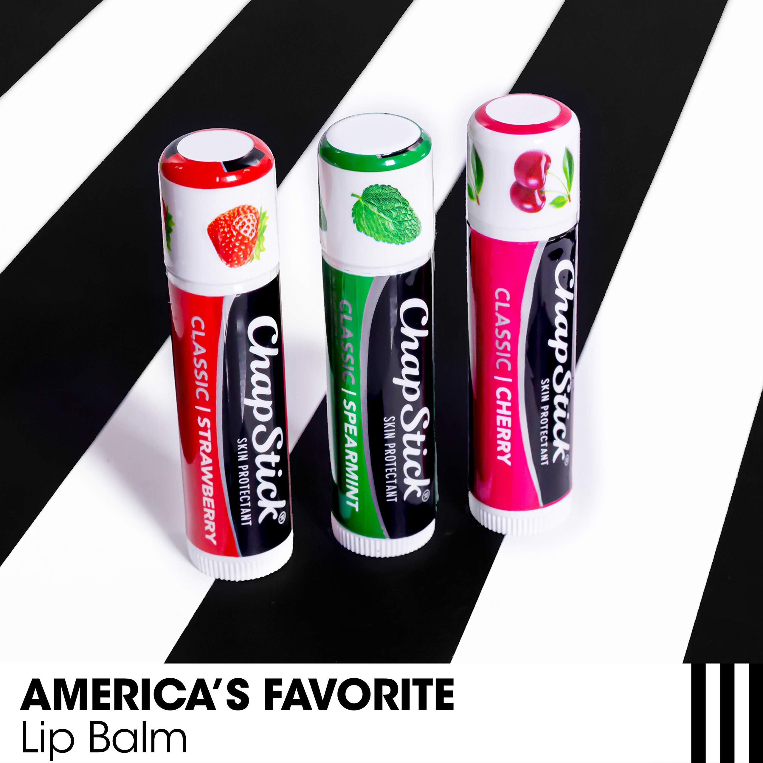 Imported ChapStick skin protectant lip balm trio packaging details