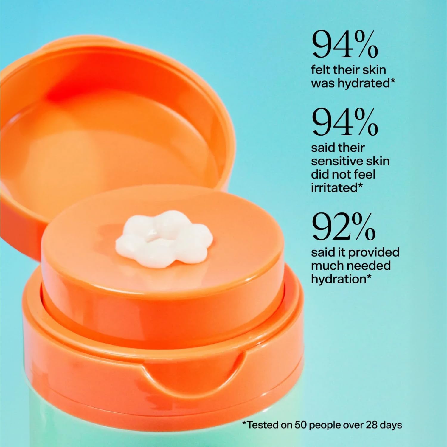 Bubble Skincare Slam Dunk daily face lotion with bright orange lid