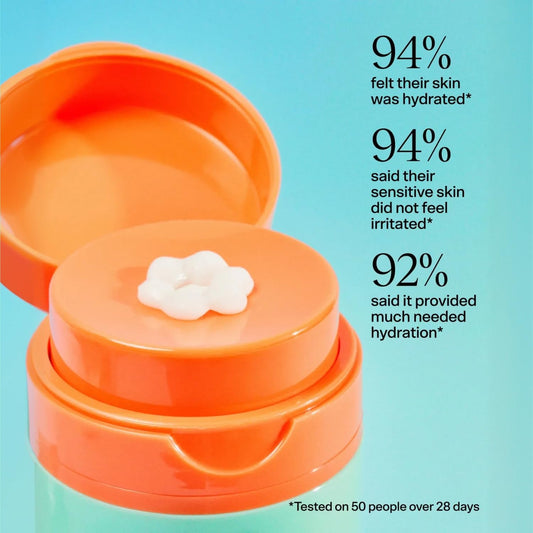 Bubble Skincare Slam Dunk daily face lotion with bright orange lid