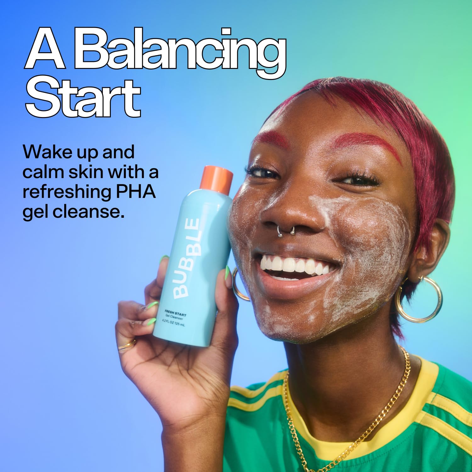 Bubble Skincare PHA facial cleanser for oily and acne-prone skin types