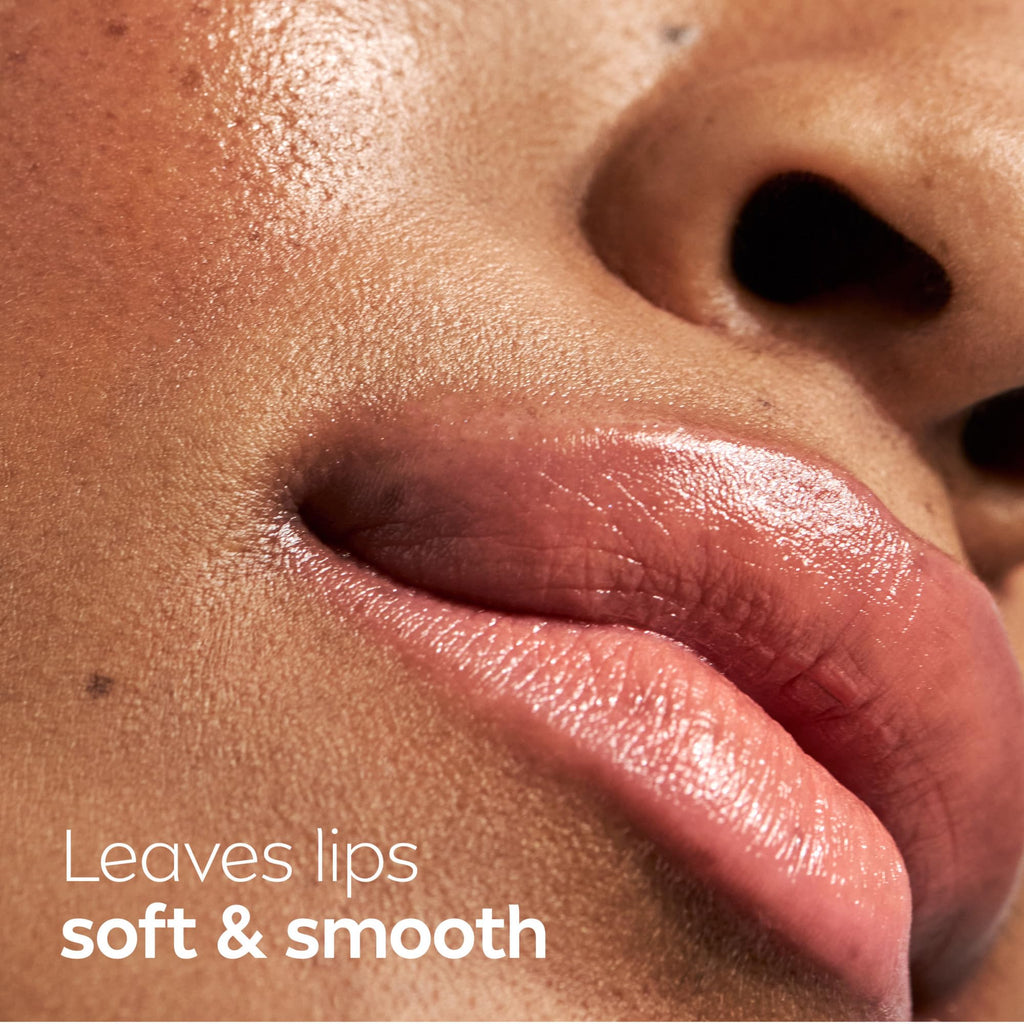 Nivea lip balm packaging layout highlighting shea butter formula