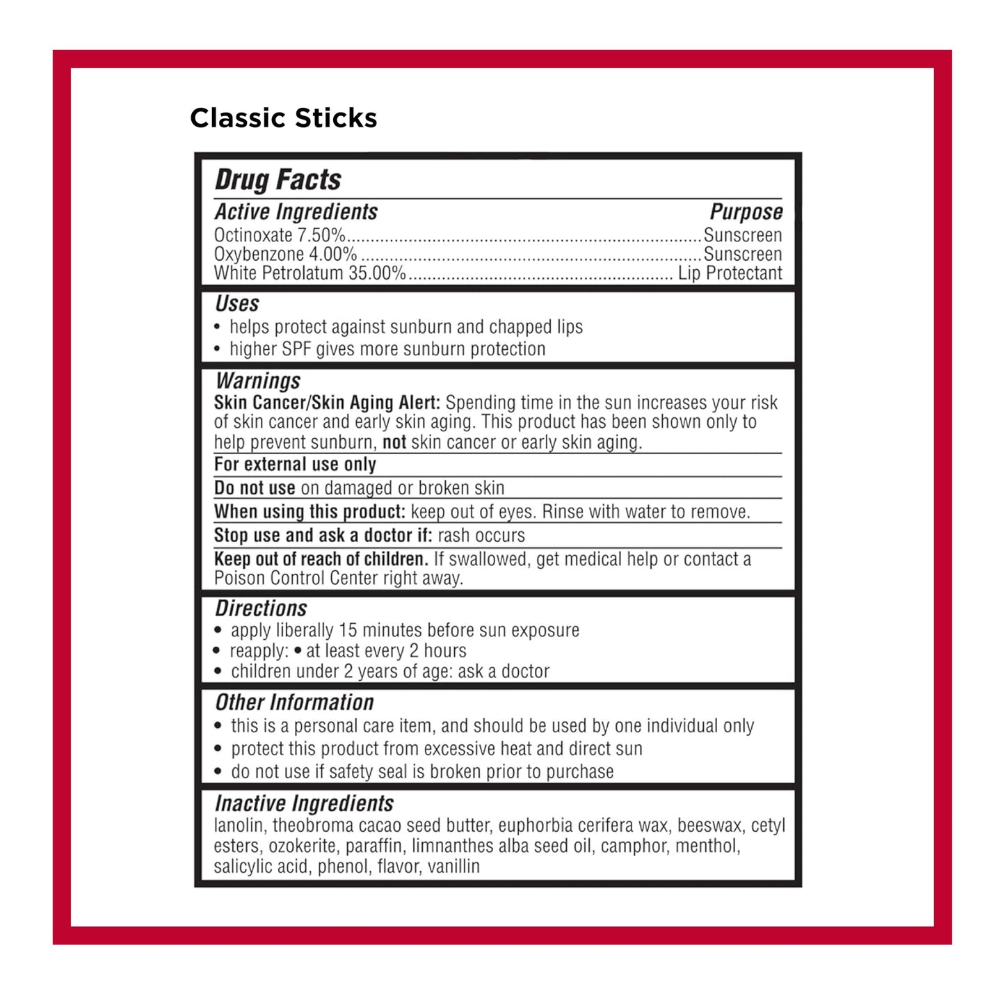 Carmex classic lip balm sticks and tubes for chapped lips