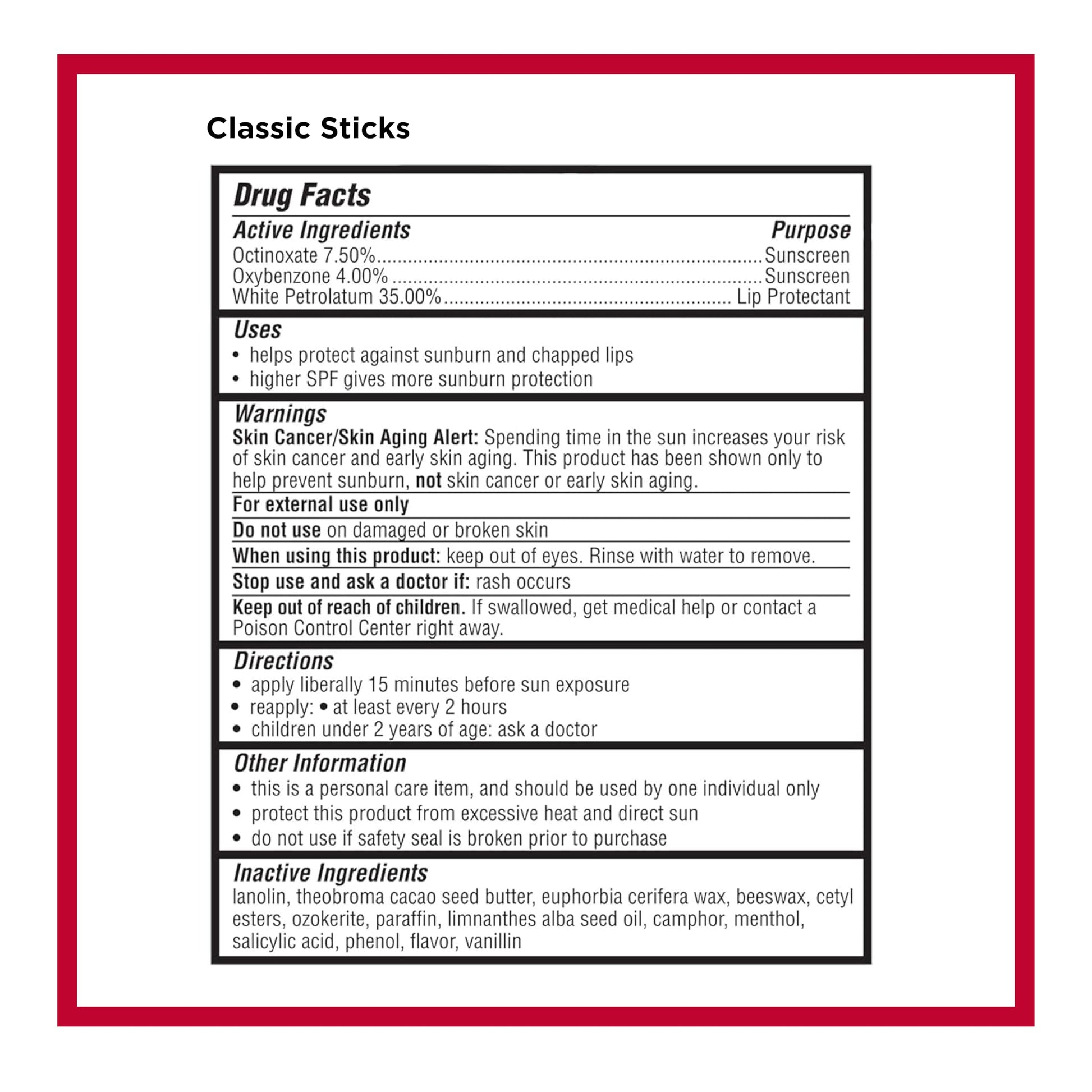 Carmex classic lip balm sticks and tubes for chapped lips