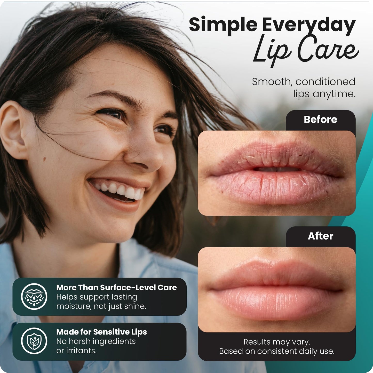 Open Tallowbourn lip balm tube showing smooth product