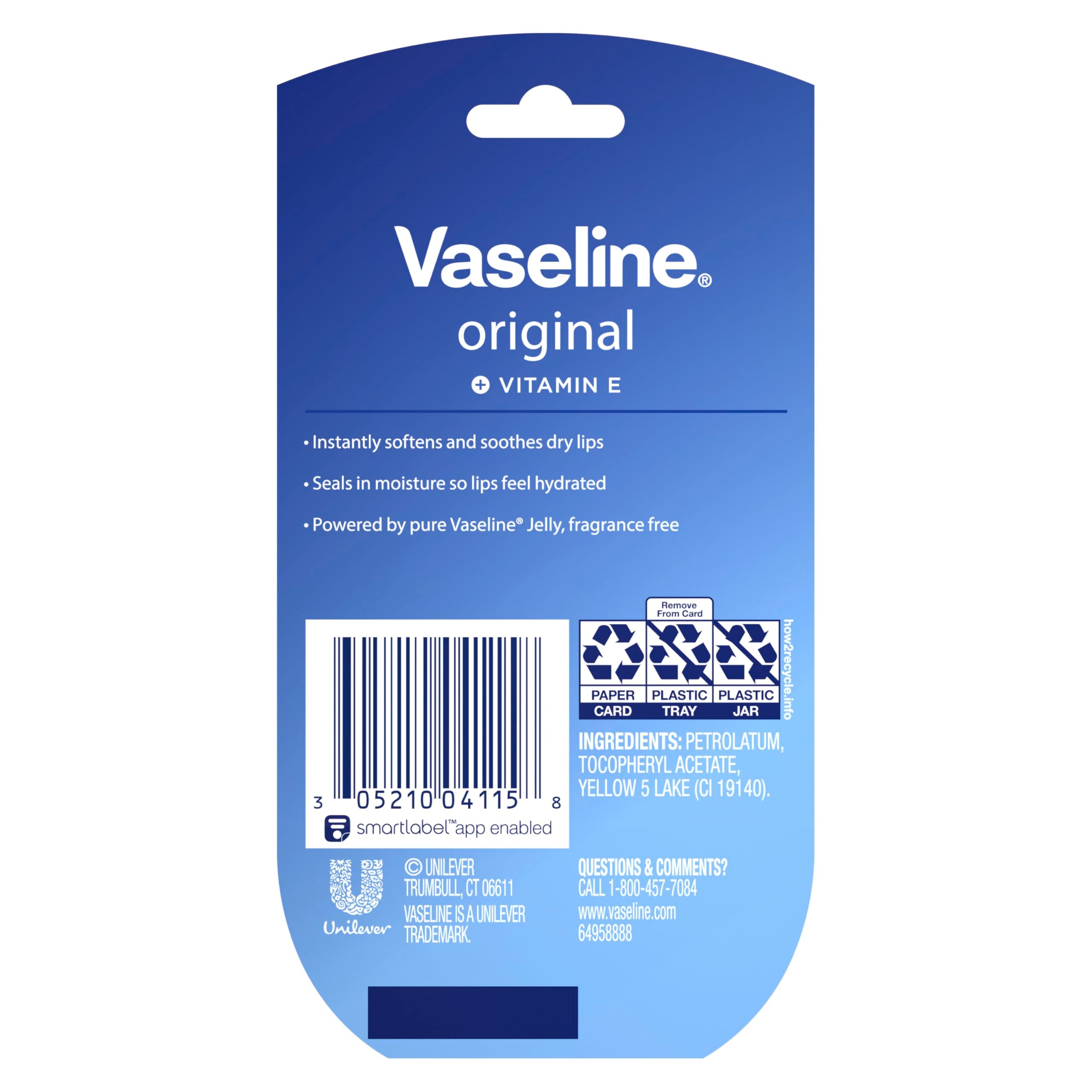 Two Vaseline mini lip balm jars side by side