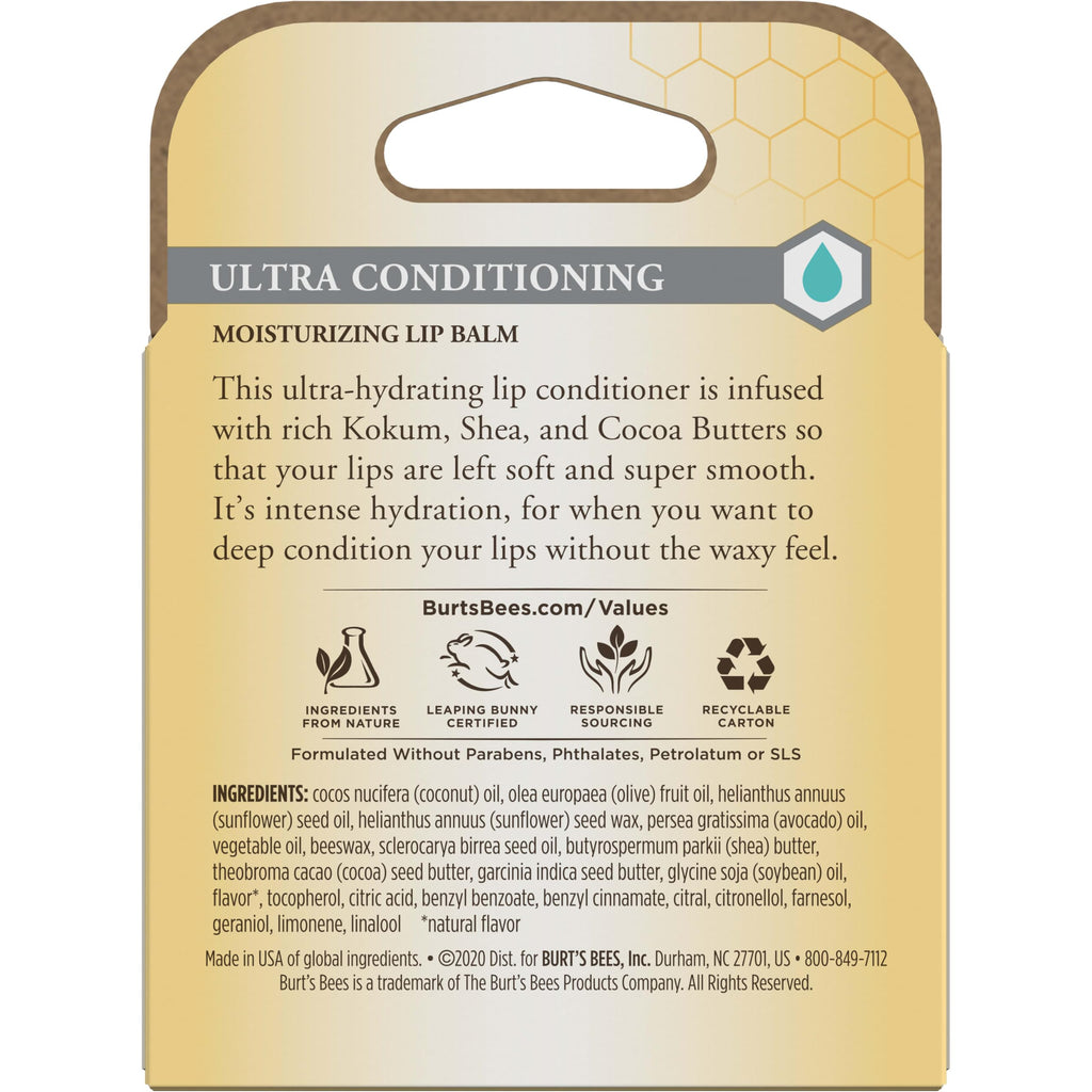 Burt's Bees ultra conditioning lip balm multi-pack angle view