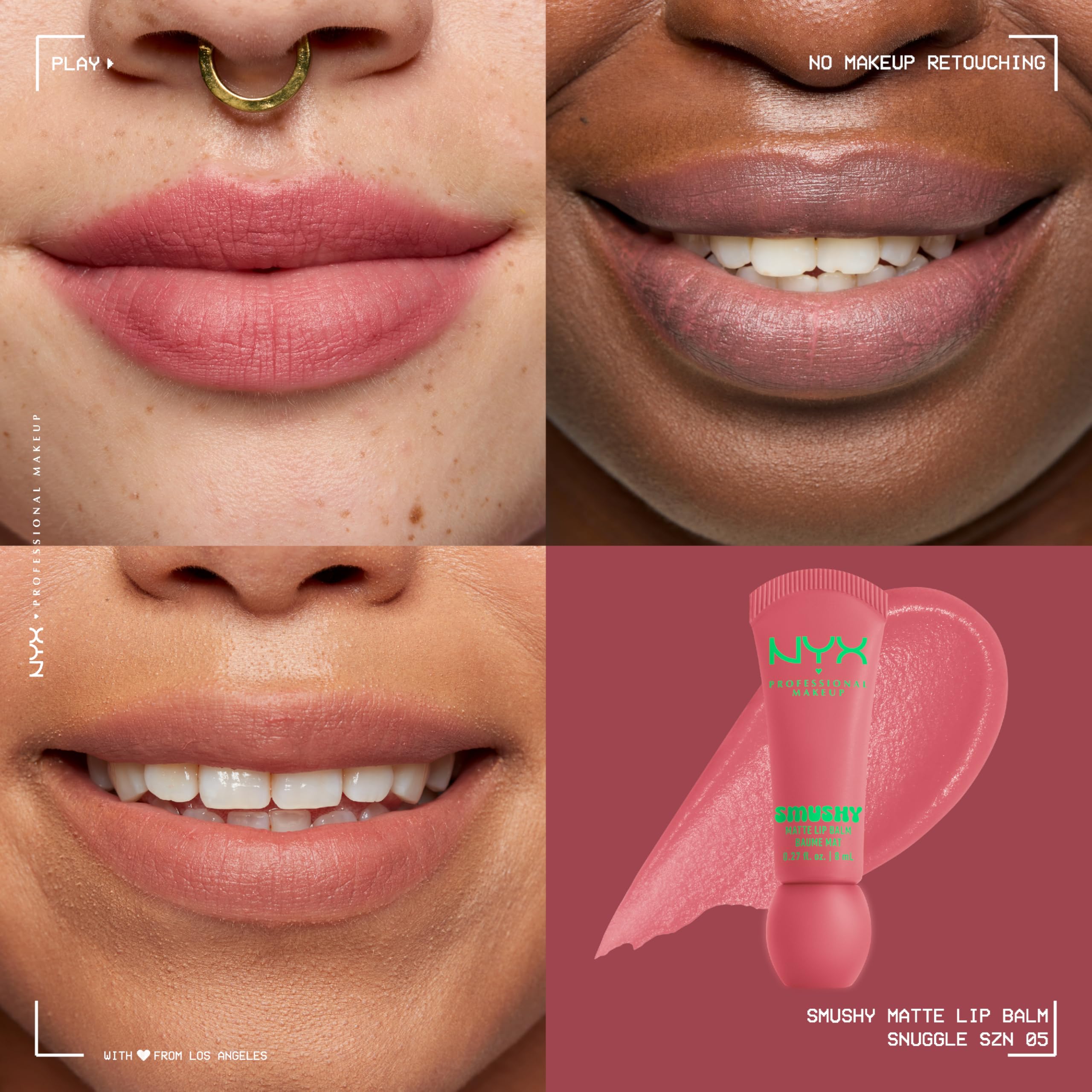 NYX Smushy Matte Lip Balm Snuggle Szn applicator detail