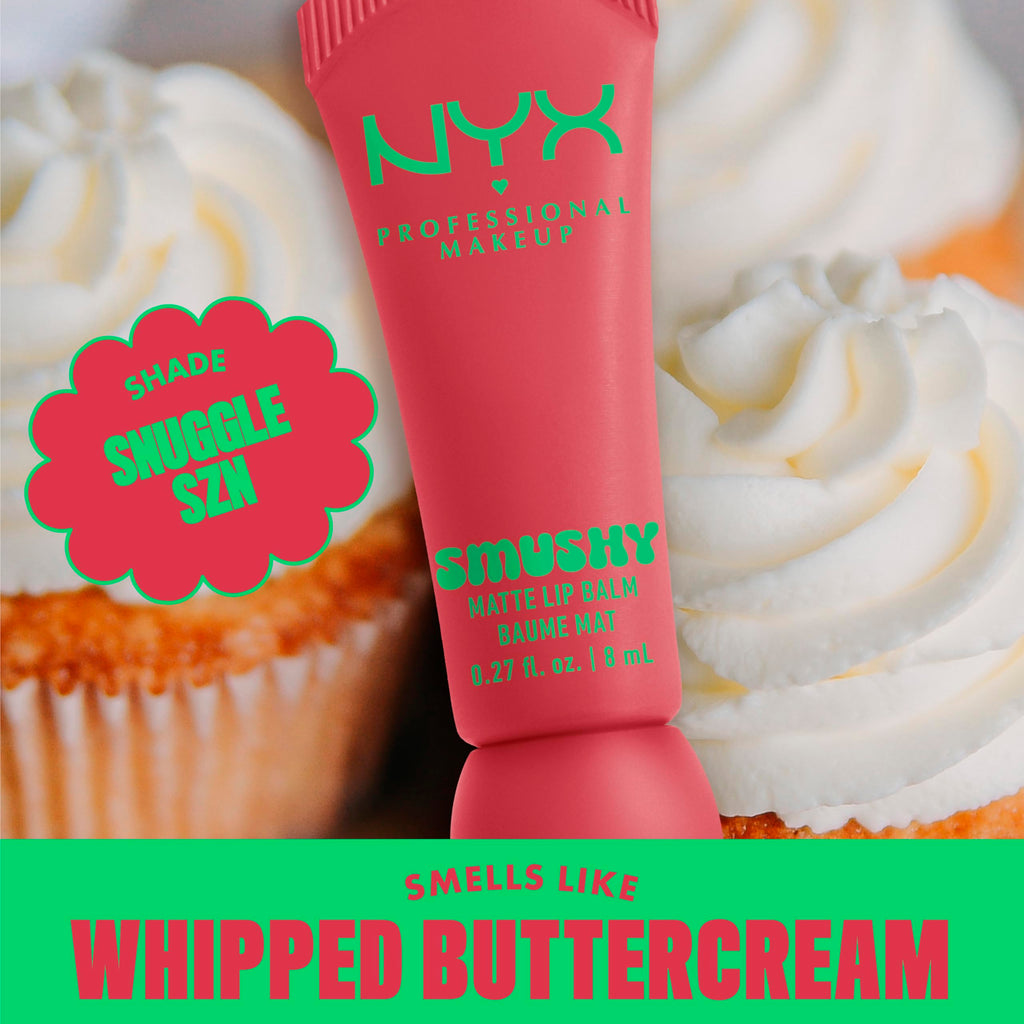 Nyx Professional Makeup Smushy Matte Lip Balm shade Snuggle Szn swatch