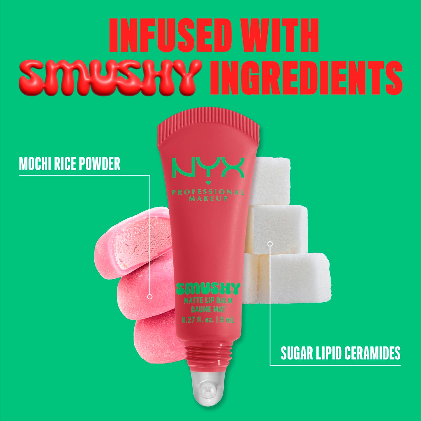 NYX Smushy Matte Lip Balm product packaging and shade label