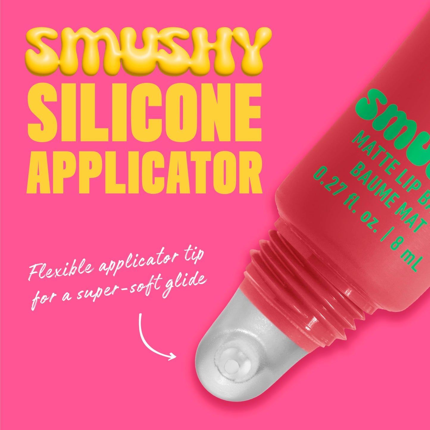 Side view of NYX Smushy Matte Lip Balm tube