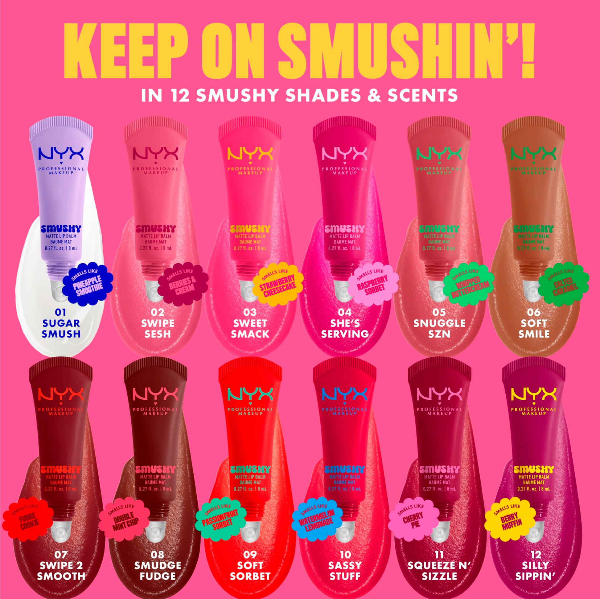 Texture close up of NYX Smushy Matte Lip Balm