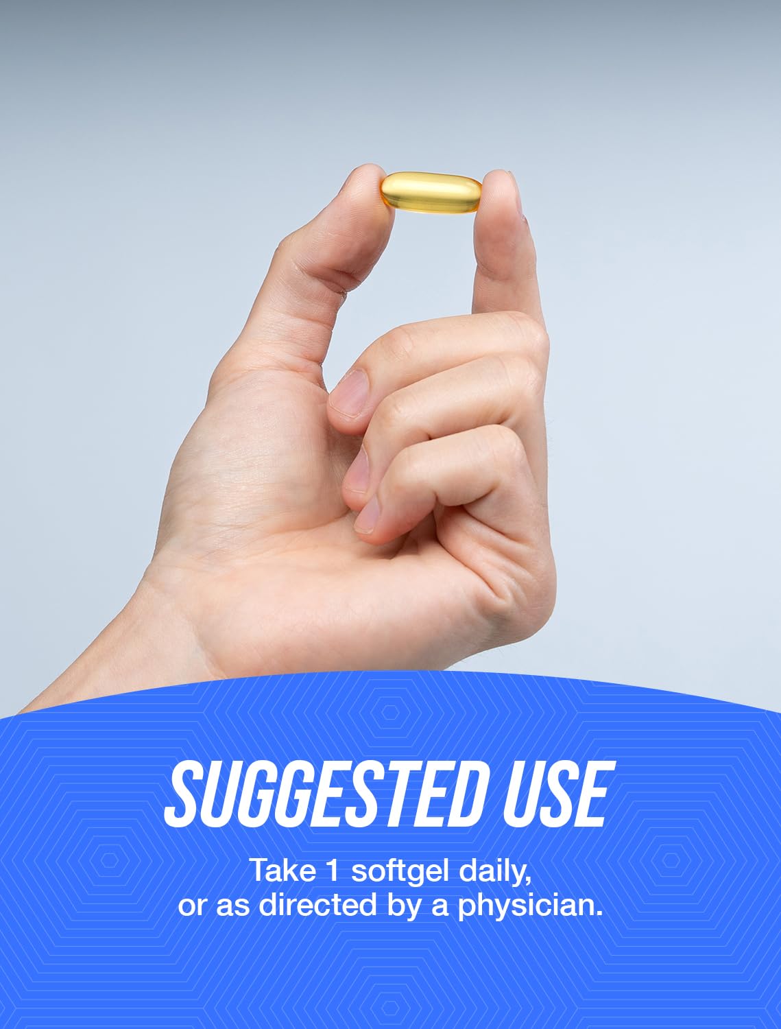 BulkSupplements premium marine lipid fish oil softgels highlighting daily serving size details