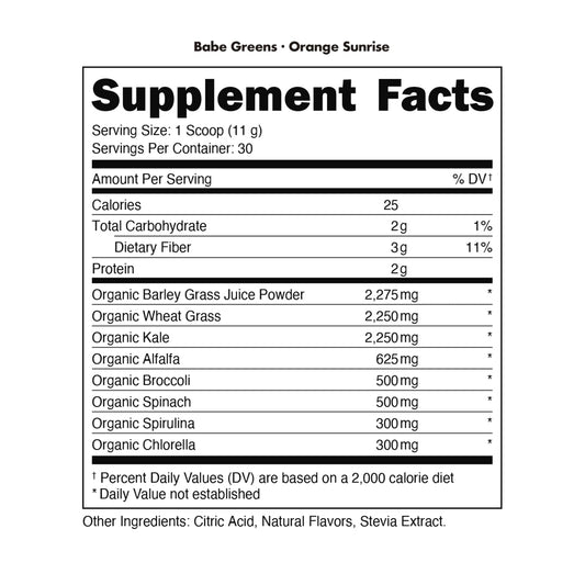 Bucked Up Organic Greens 30 servings container packaging