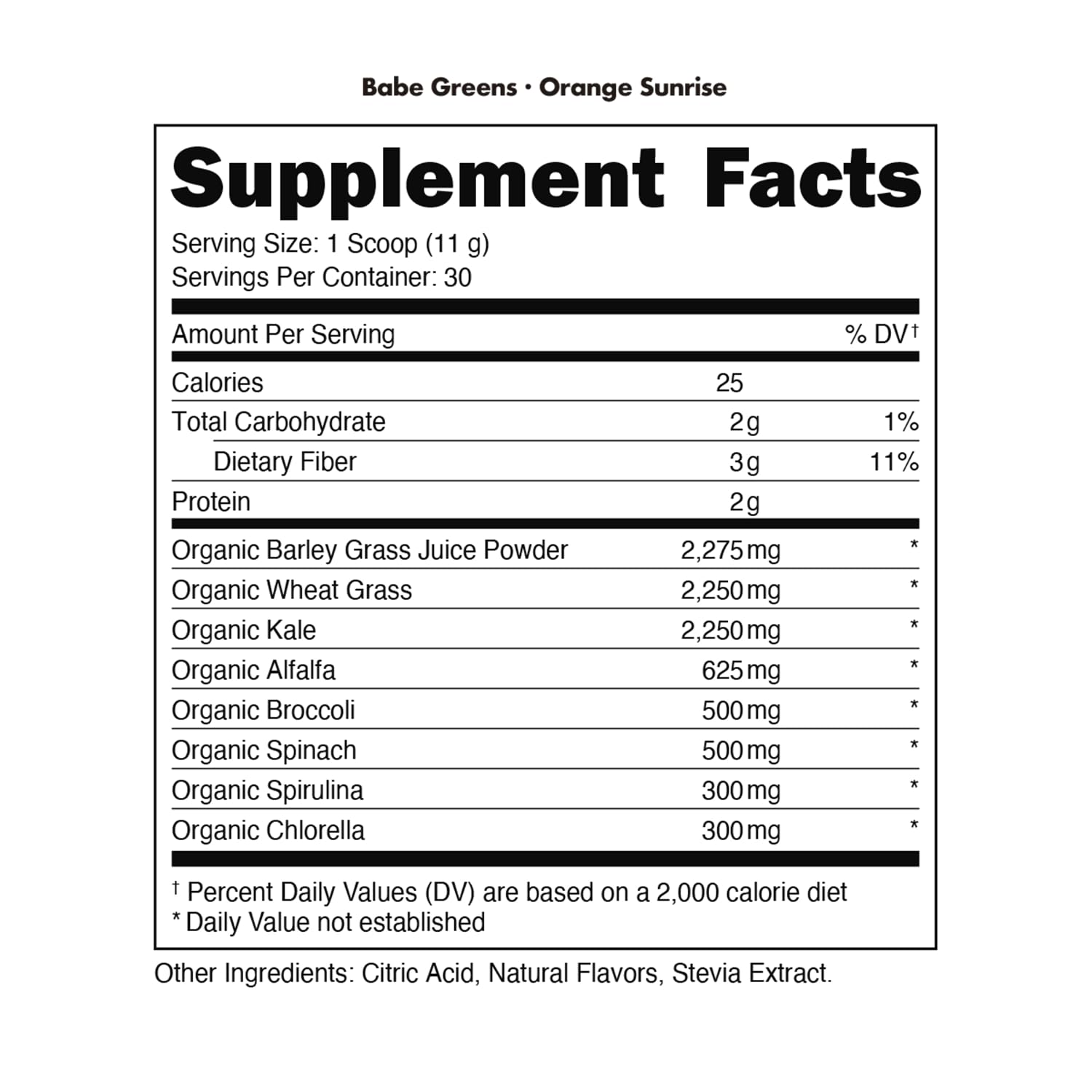 Bucked Up Organic Greens 30 servings container packaging