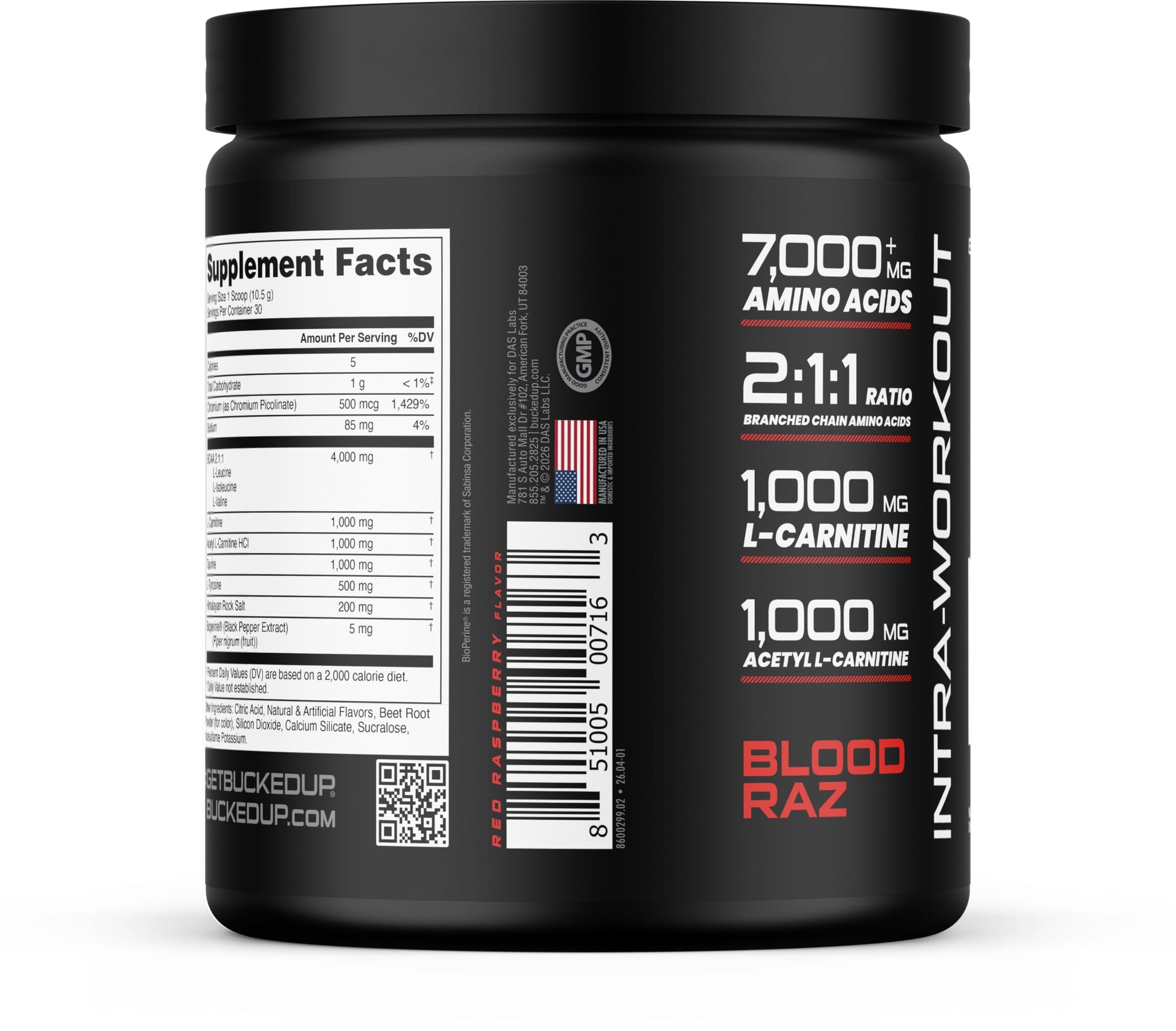 Bucked Up Racked post-workout amino acid powder for Indian athletes.