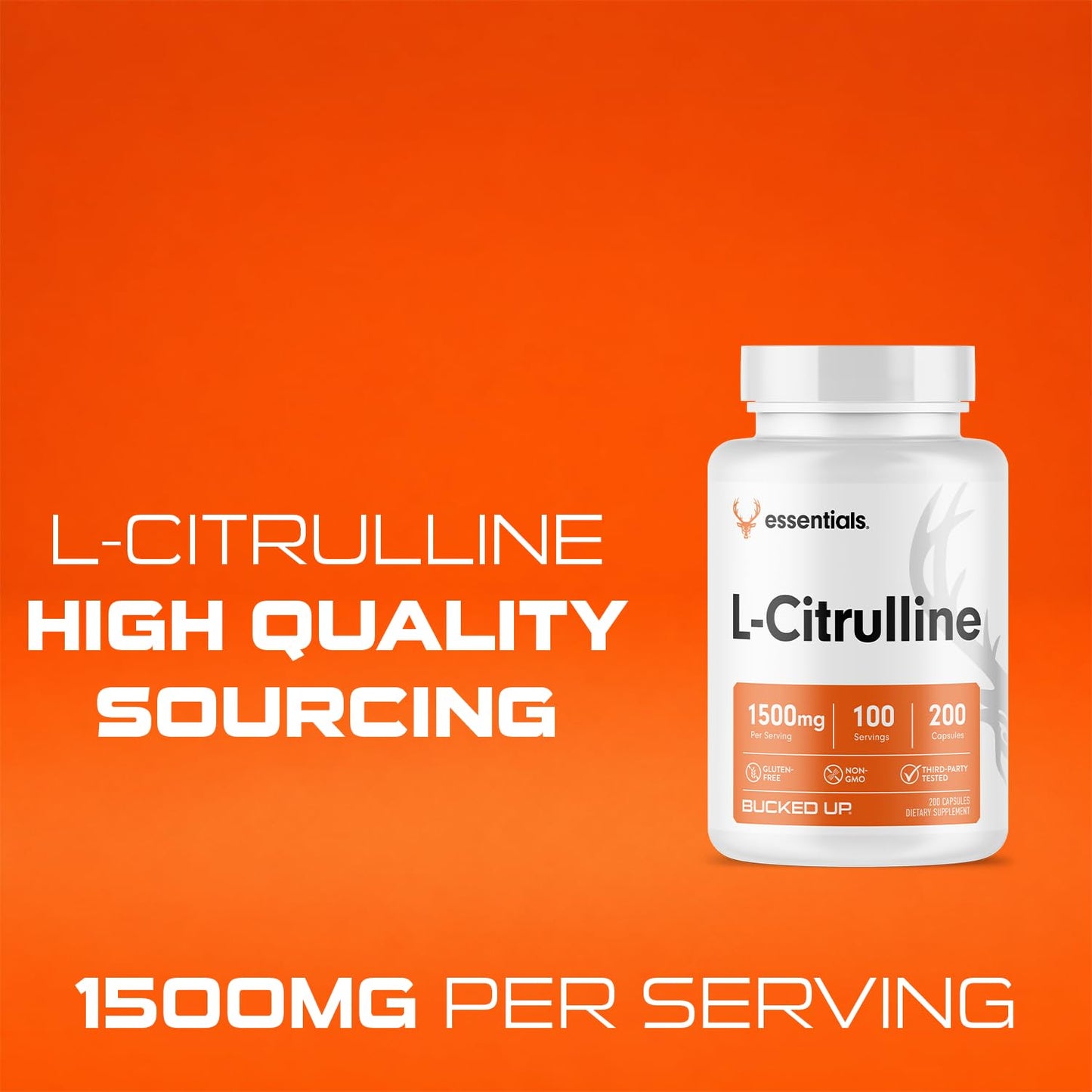 Bucked Up L Citrulline nitric oxide booster capsules for muscle endurance