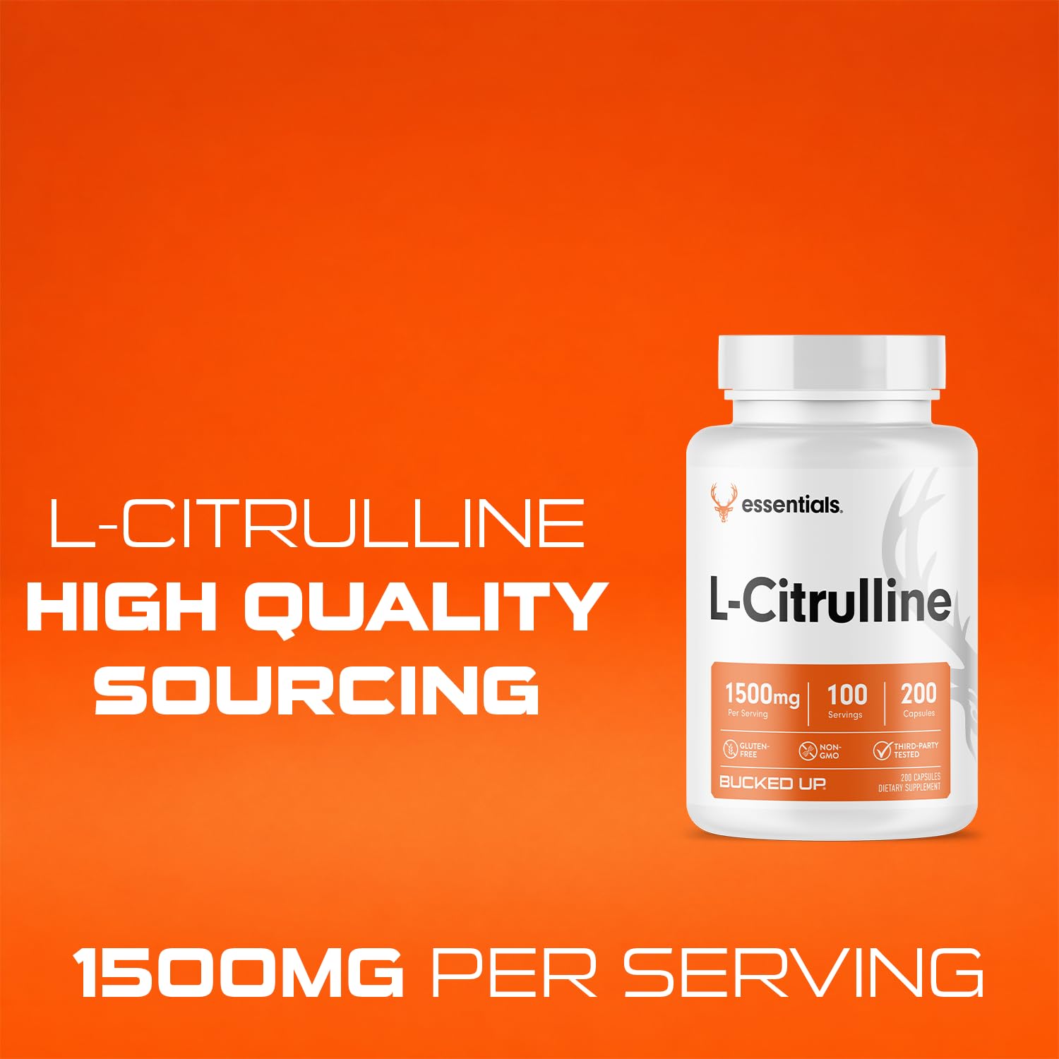 Bucked Up L Citrulline nitric oxide booster capsules for muscle endurance