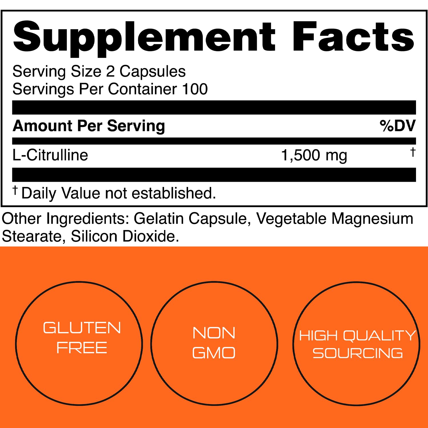 Bucked Up L Citrulline pre workout supplement packaging showing third party tested seal