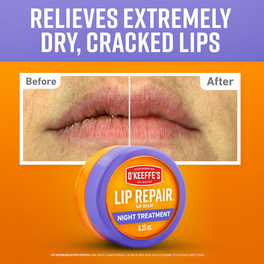 O'Keeffe's lip balm jar showing packaging details