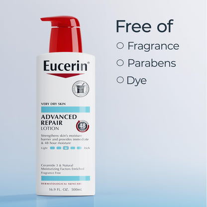 Eucerin advanced repair body moisturizer full container setup for daily skincare