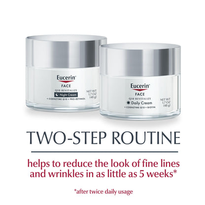 Eucerin anti aging moisturizer 2 pack jars showing day cream and night cream labels