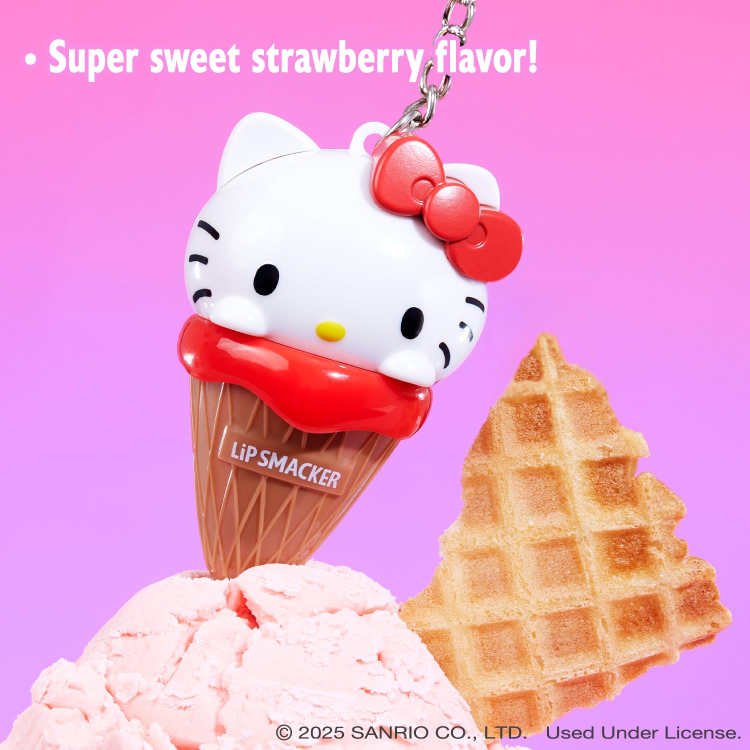 Hello Kitty lip balm ice cream cone design packaging