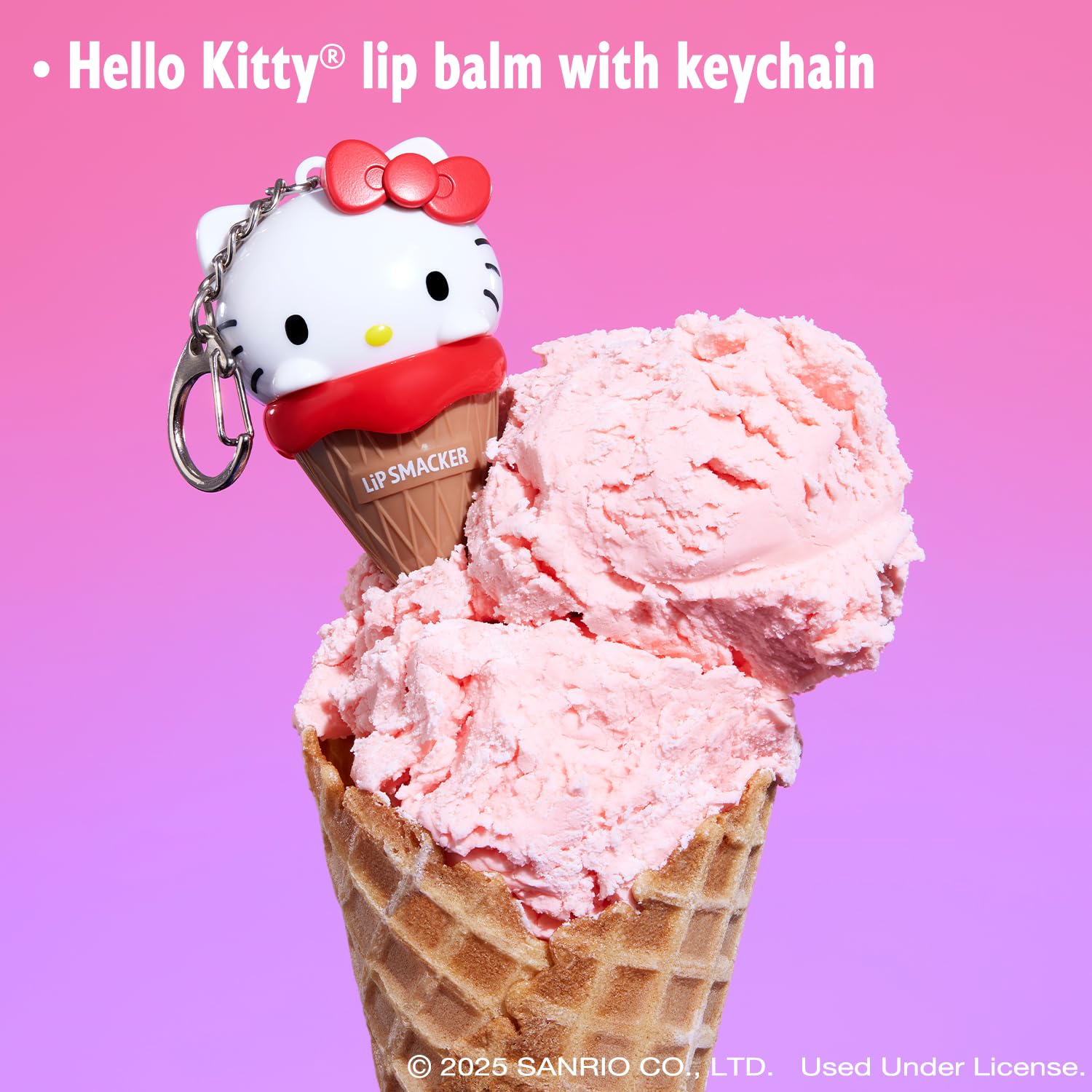 Lip Smacker Hello Kitty moisturizing lip balm with keychain