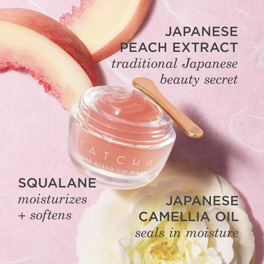 Close up of Tatcha lip mask jar with lid