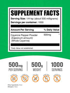 Pure red cayenne pepper powder 40,000 HU texture highlighting fine grind texture.