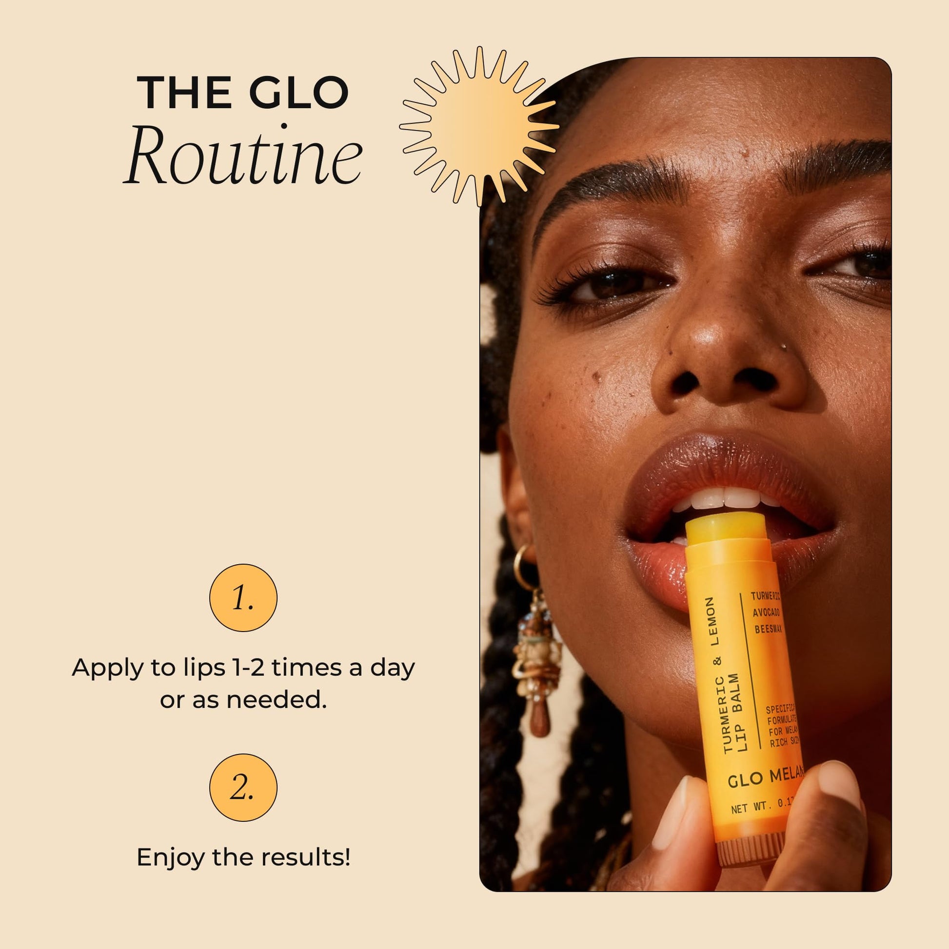 Glo Melanin lip treatment for dry and chapped lips