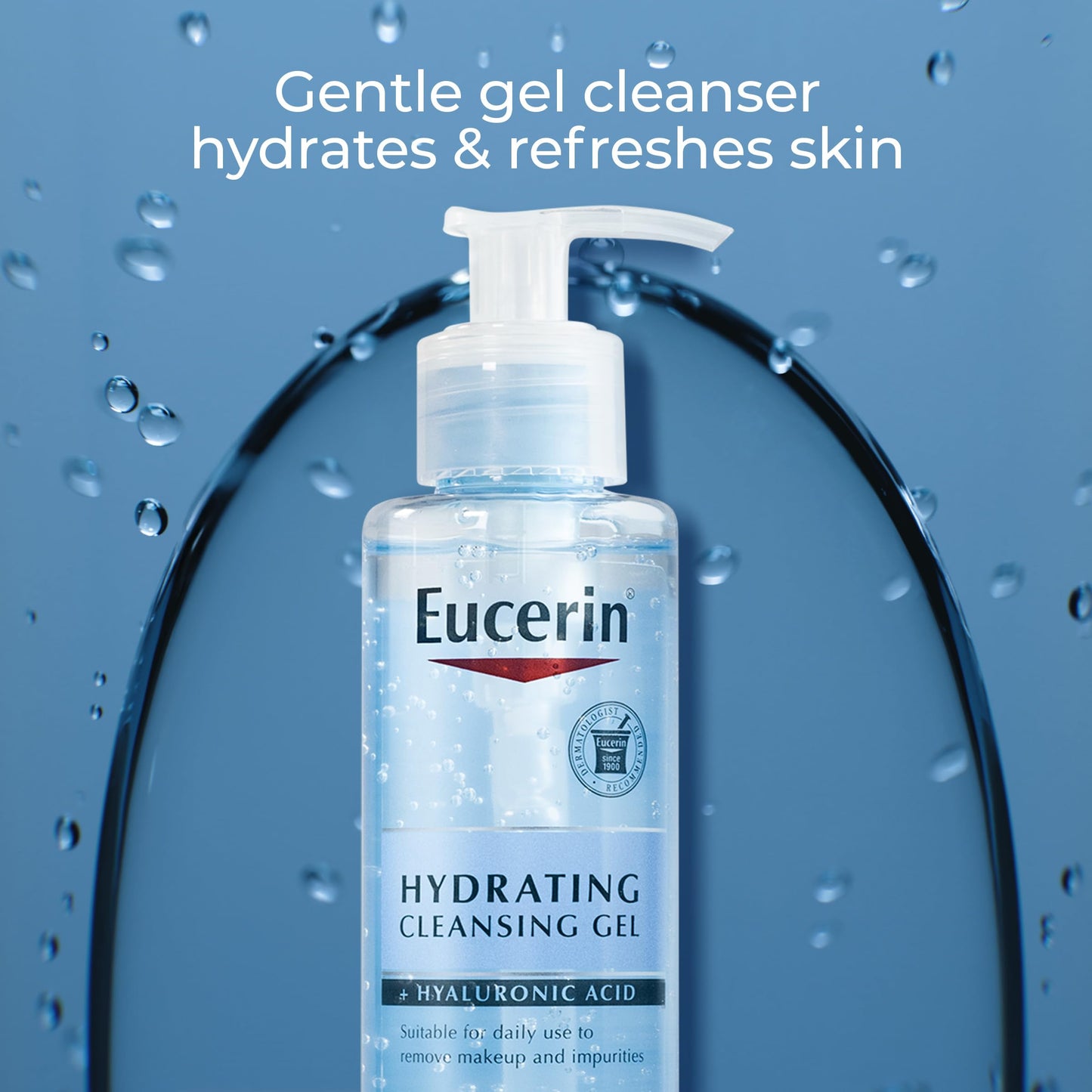 Eucerin daily facial cleanser pump bottle packaging