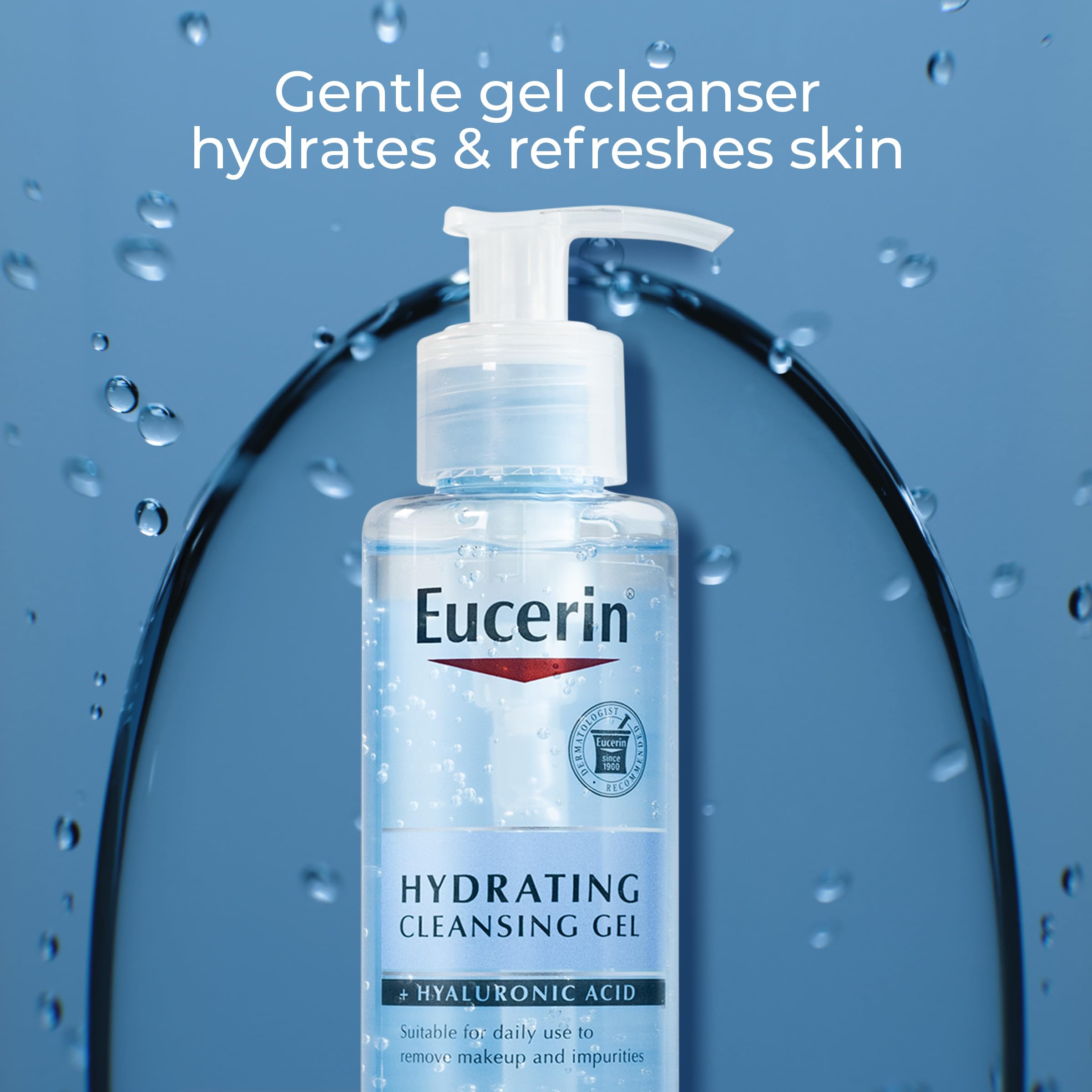 Eucerin daily facial cleanser pump bottle packaging