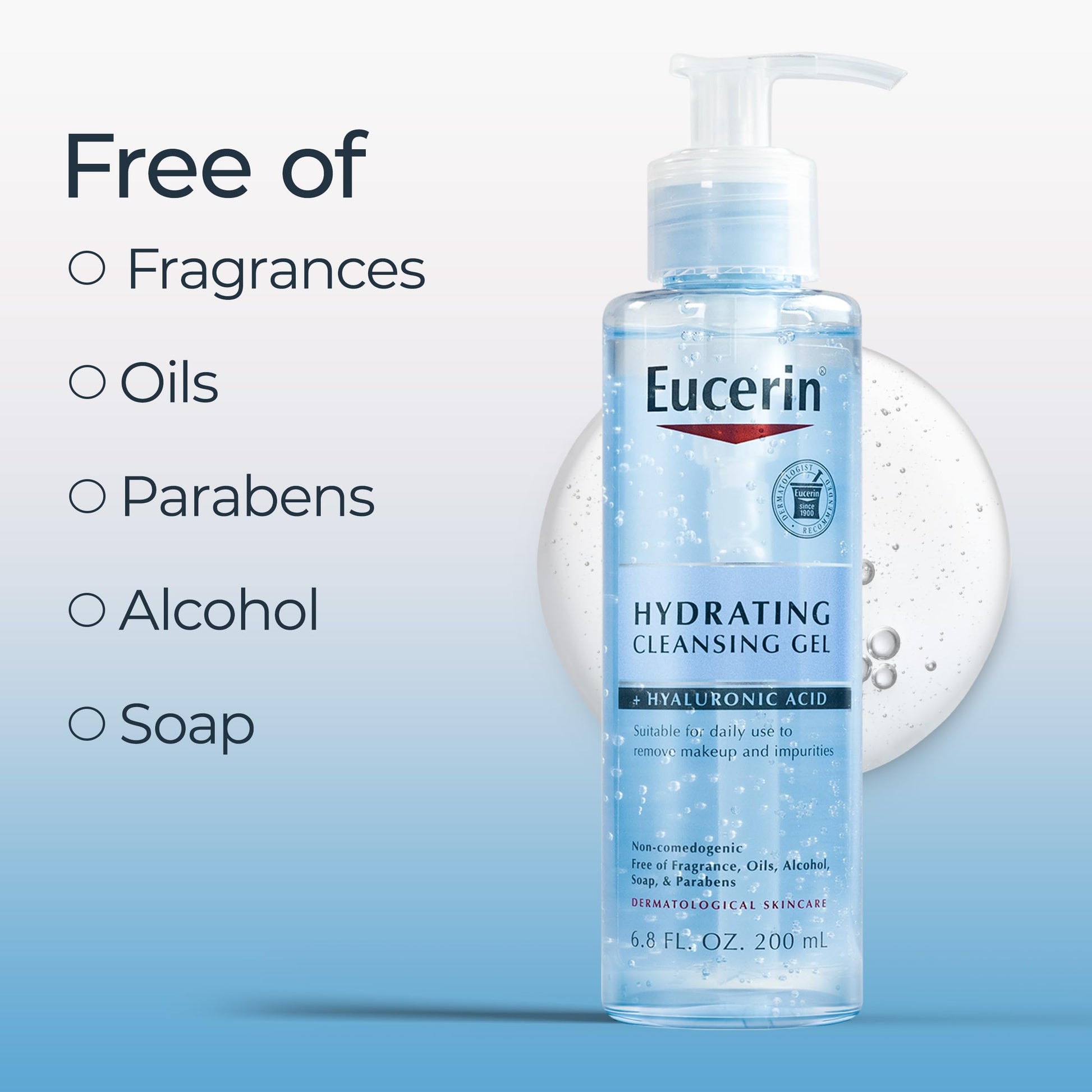 Eucerin skincare gentle cleansing gel texture