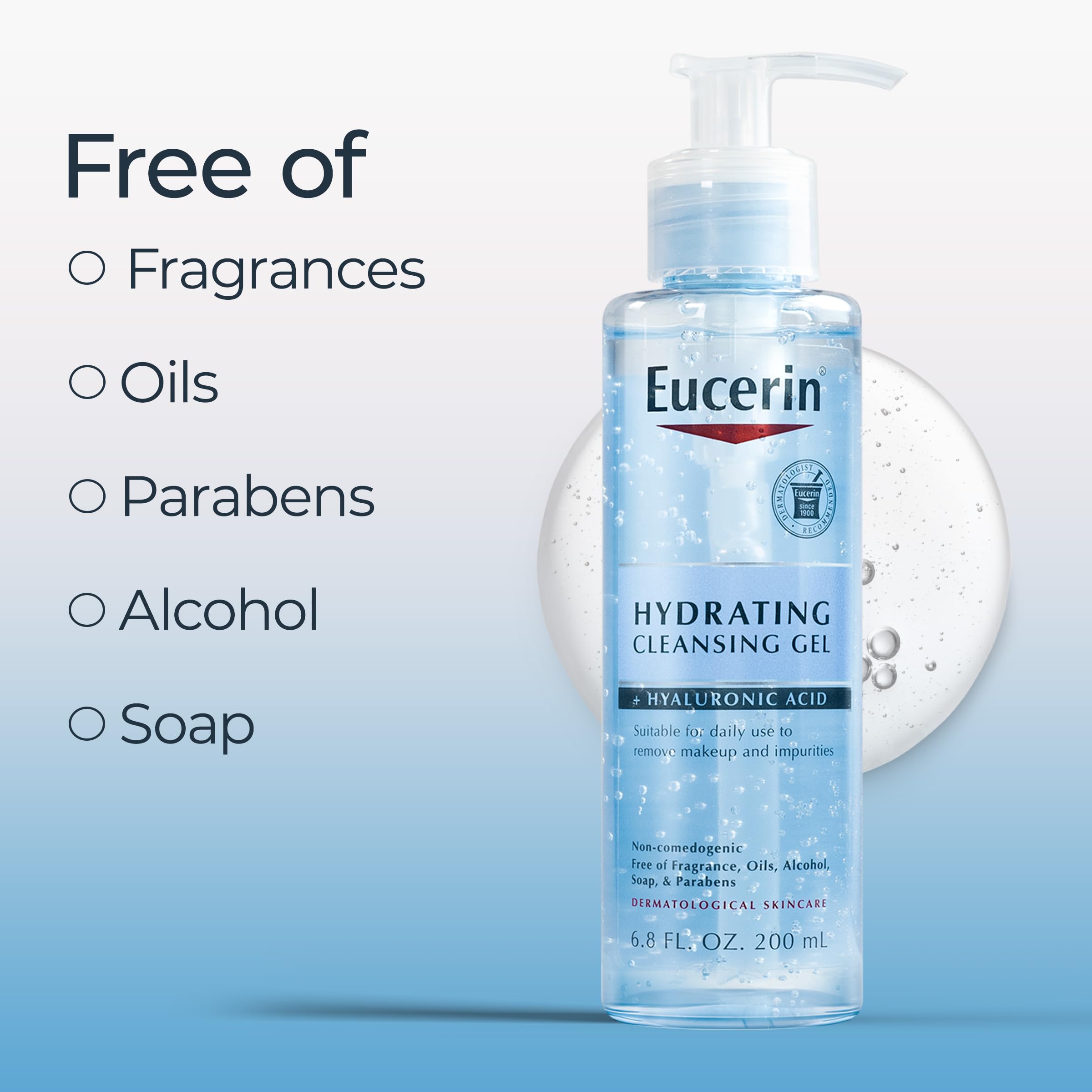 Eucerin skincare gentle cleansing gel texture