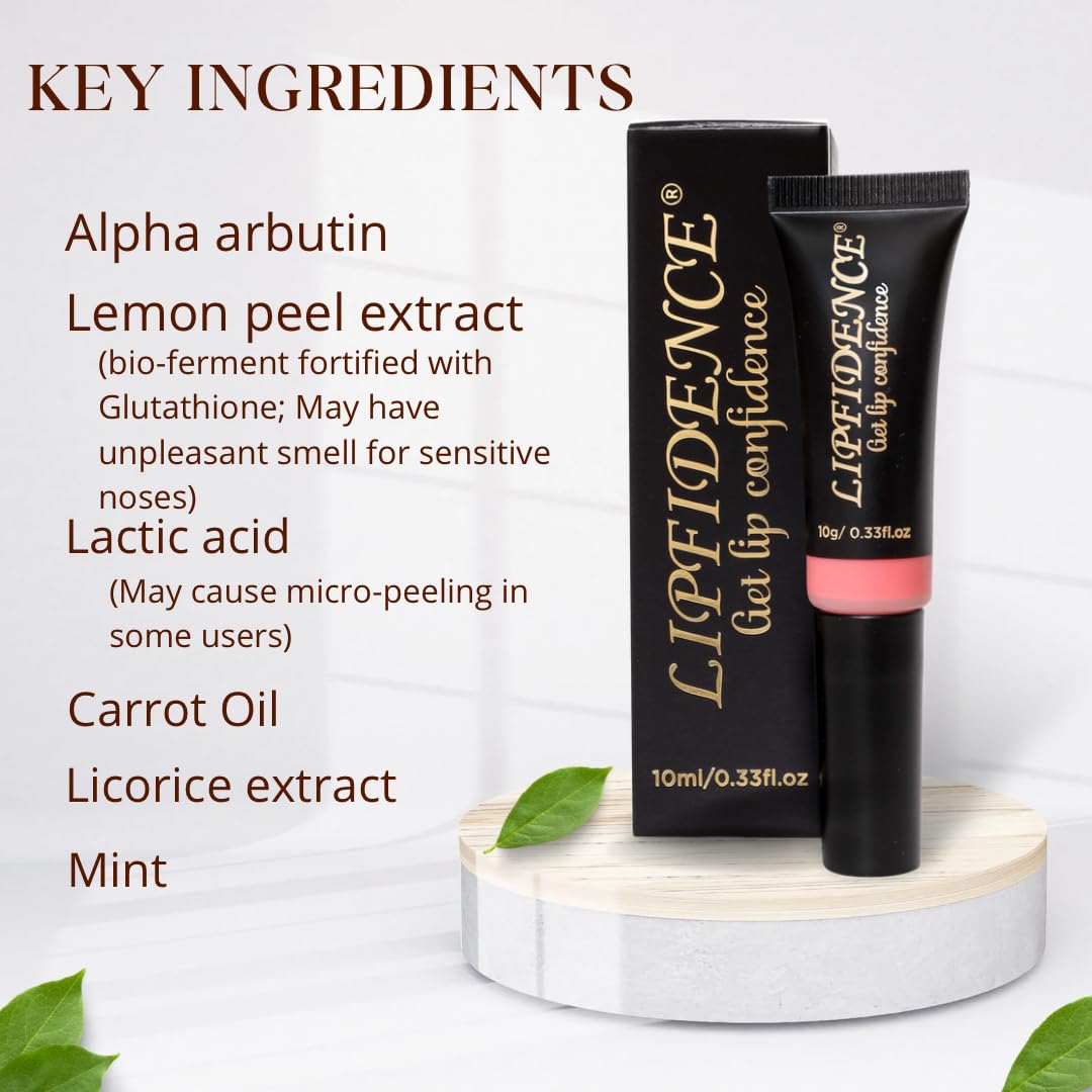 Lipfidence cream application for dark lips treatment