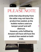 Close up of Lipfidence lip treatment container and label details