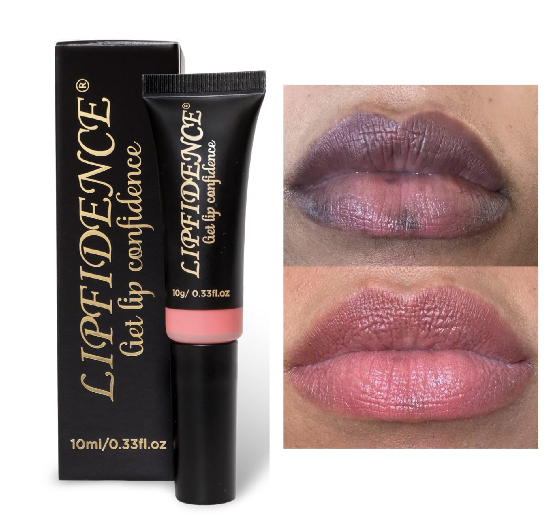 Lipfidence 10ml tube showing texture and mint scent branding
