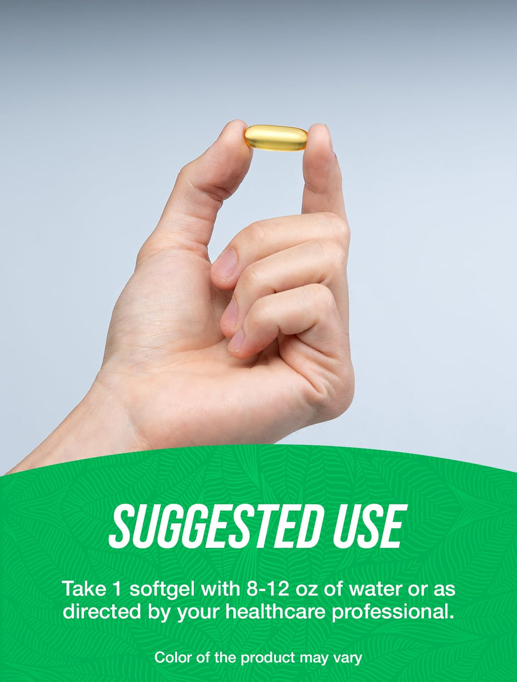 Side view of BulkSupplements evening primrose oil showing the 365 count full year supply text