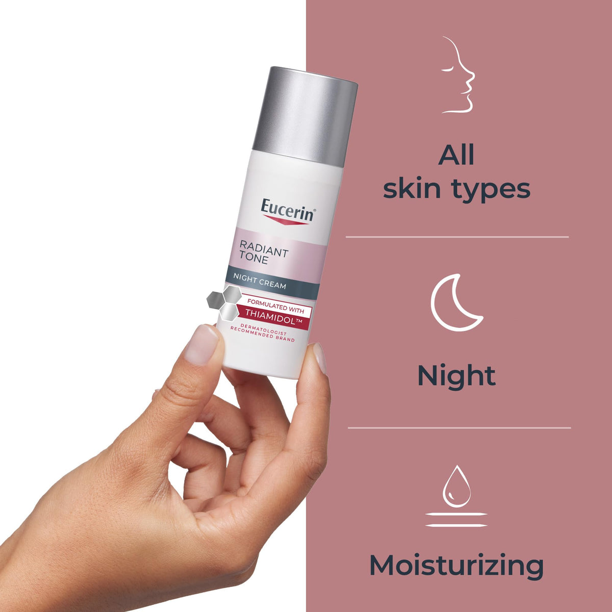 Eucerin dark spot treatment bottle displayed against a clean background